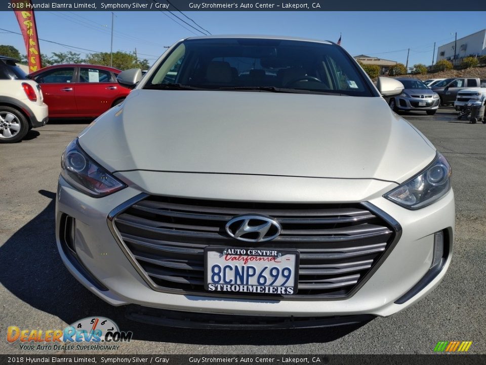 2018 Hyundai Elantra Limited Symphony Silver / Gray Photo #2