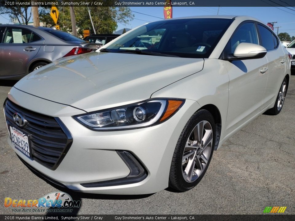 2018 Hyundai Elantra Limited Symphony Silver / Gray Photo #3