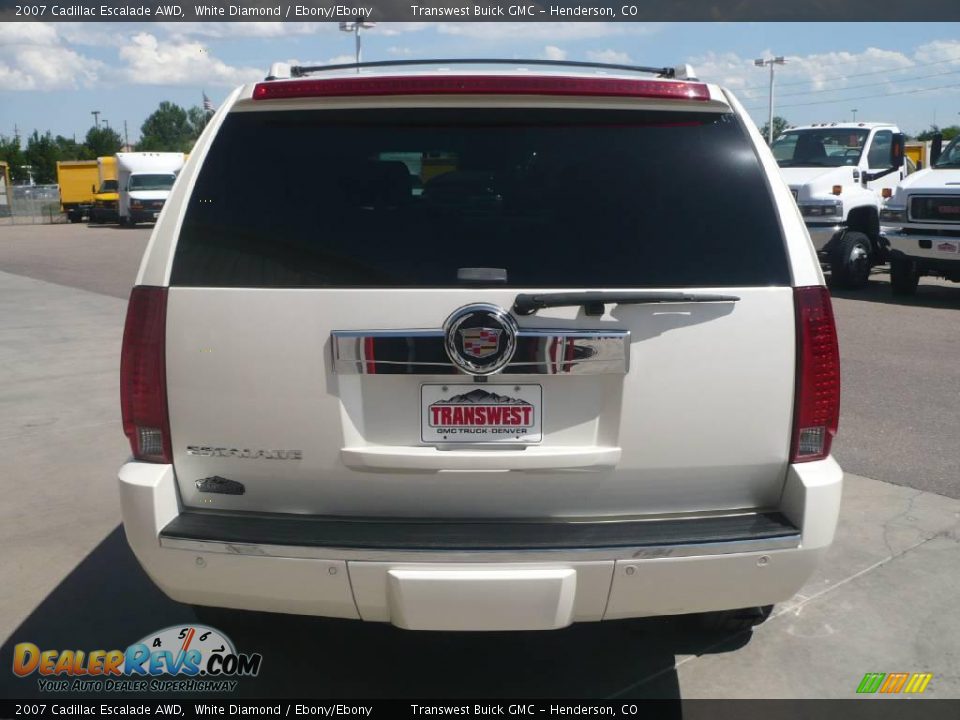 2007 Cadillac Escalade AWD White Diamond / Ebony/Ebony Photo #5