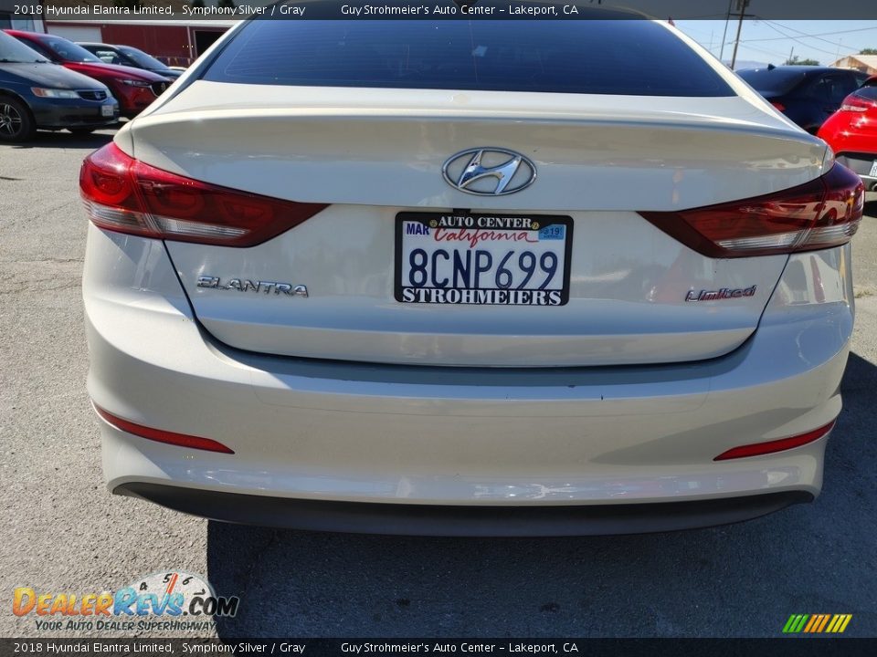 2018 Hyundai Elantra Limited Symphony Silver / Gray Photo #5