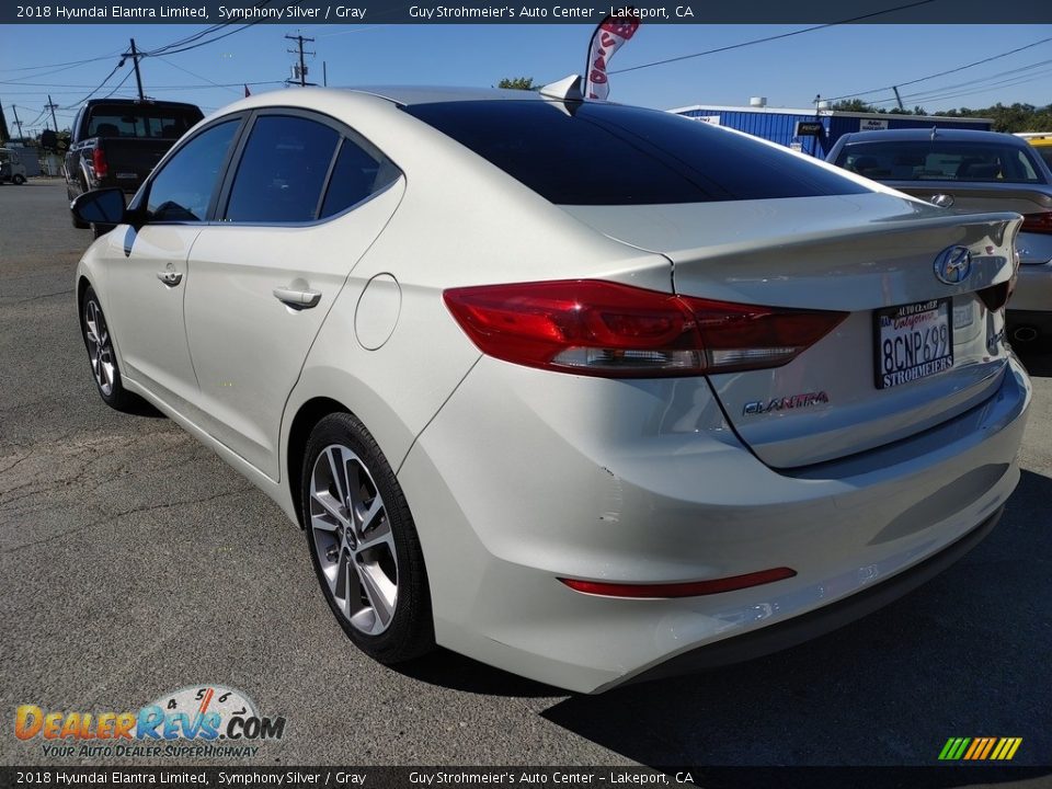 2018 Hyundai Elantra Limited Symphony Silver / Gray Photo #6