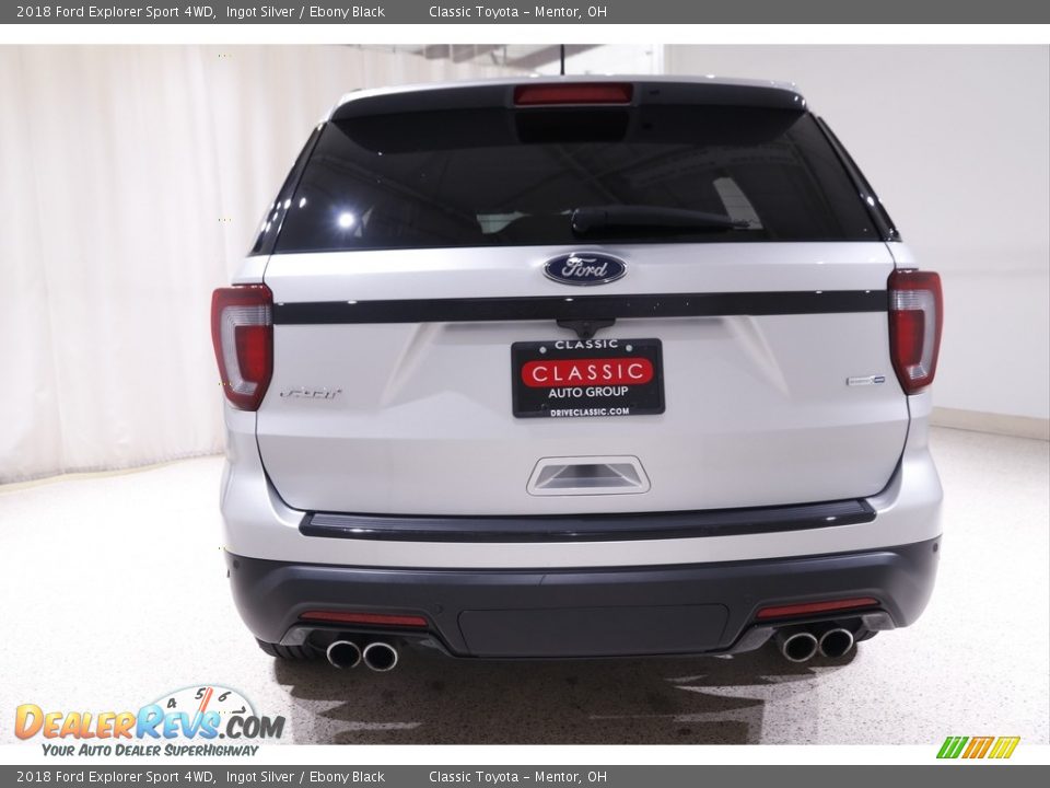 2018 Ford Explorer Sport 4WD Ingot Silver / Ebony Black Photo #20
