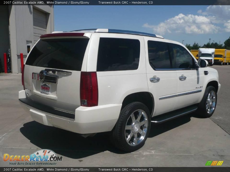 2007 Cadillac Escalade AWD White Diamond / Ebony/Ebony Photo #6