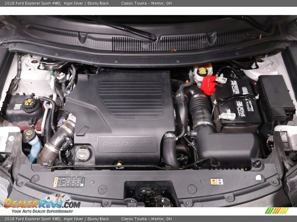 2018 Ford Explorer Sport 4WD Ingot Silver / Ebony Black Photo #21