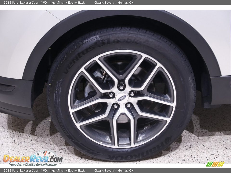 2018 Ford Explorer Sport 4WD Ingot Silver / Ebony Black Photo #22