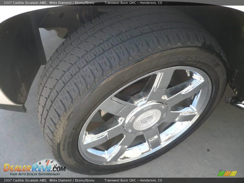 2007 Cadillac Escalade AWD White Diamond / Ebony/Ebony Photo #7