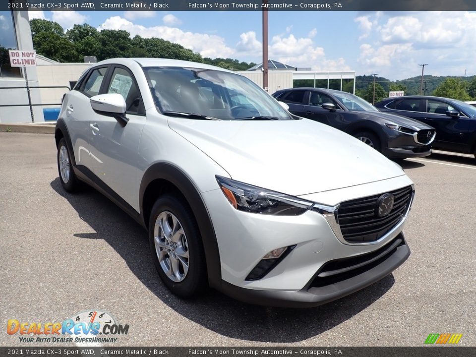 Front 3/4 View of 2021 Mazda CX-3 Sport AWD Photo #3