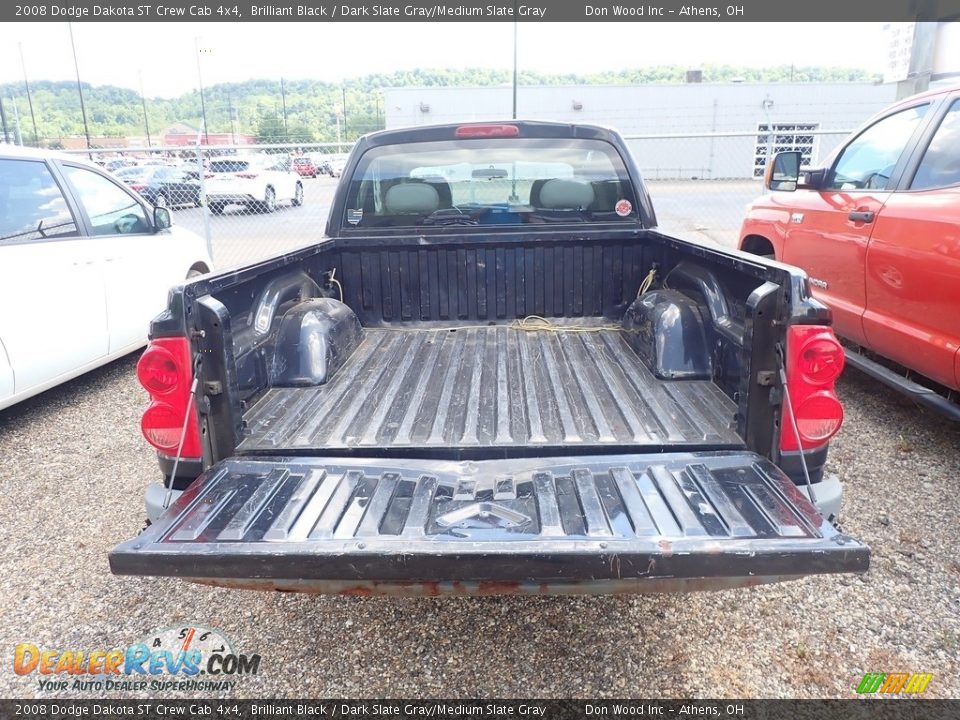 2008 Dodge Dakota ST Crew Cab 4x4 Brilliant Black / Dark Slate Gray/Medium Slate Gray Photo #9