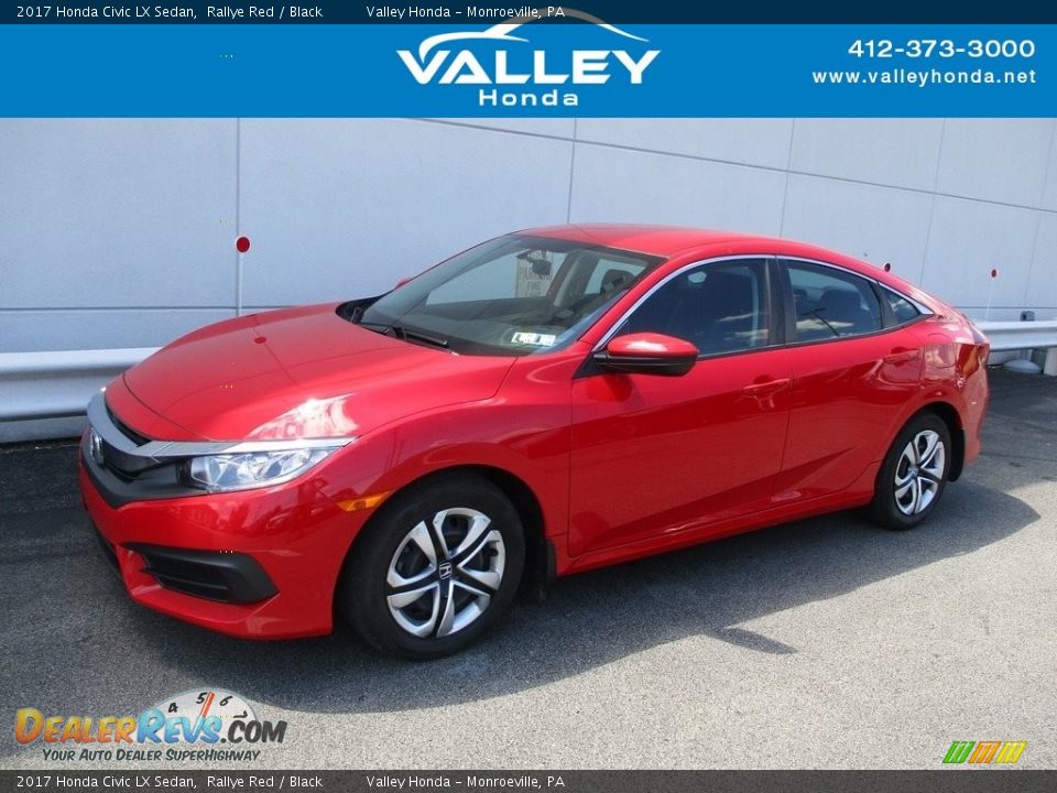 2017 Honda Civic LX Sedan Rallye Red / Black Photo #1