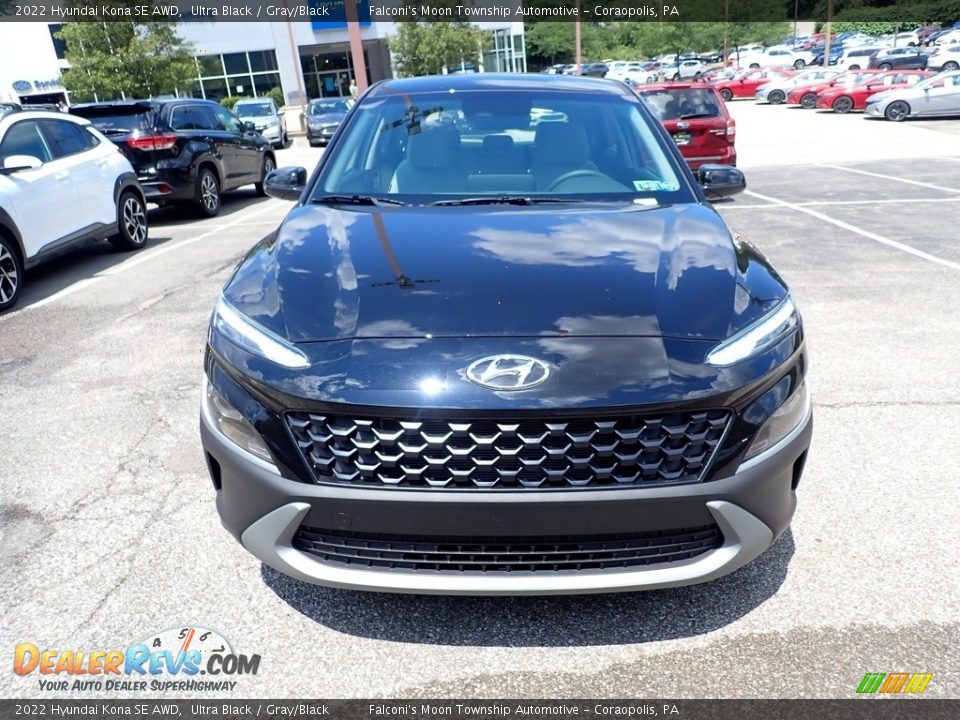 2022 Hyundai Kona SE AWD Ultra Black / Gray/Black Photo #4