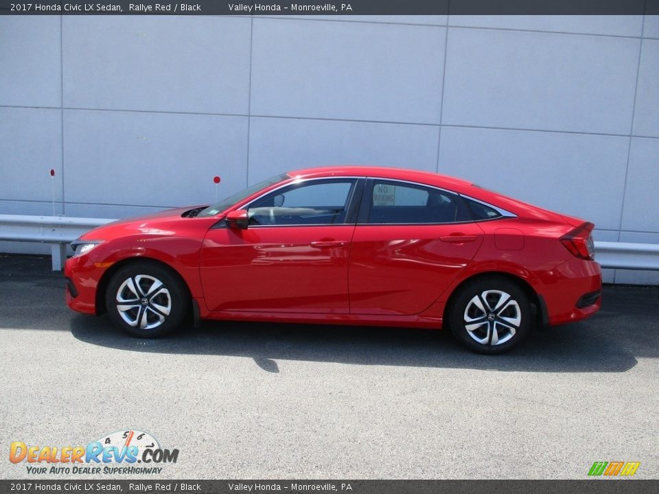 2017 Honda Civic LX Sedan Rallye Red / Black Photo #2