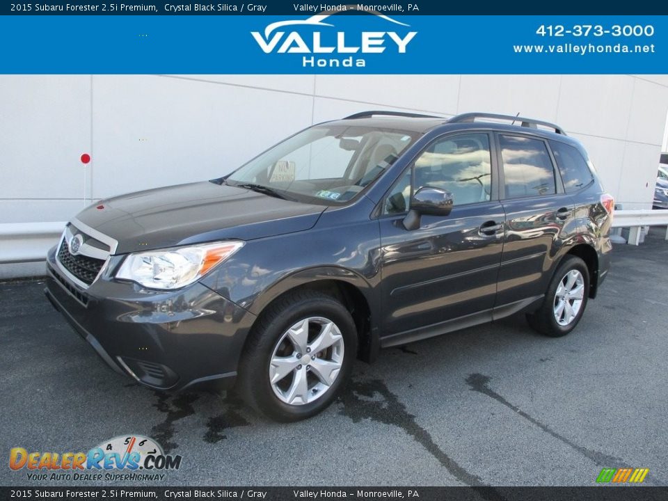 2015 Subaru Forester 2.5i Premium Crystal Black Silica / Gray Photo #1
