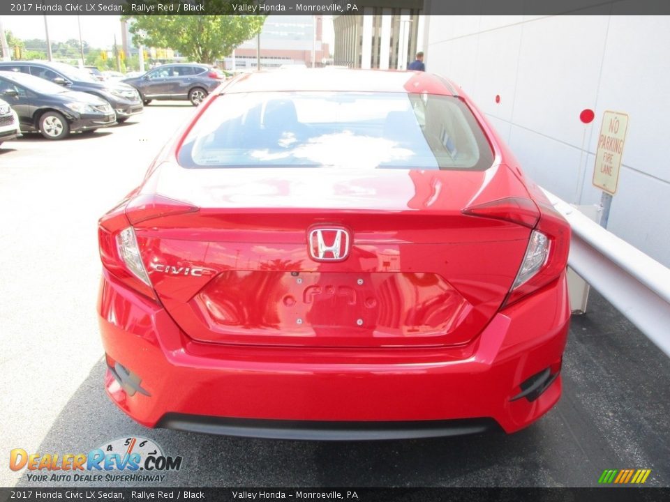 2017 Honda Civic LX Sedan Rallye Red / Black Photo #4