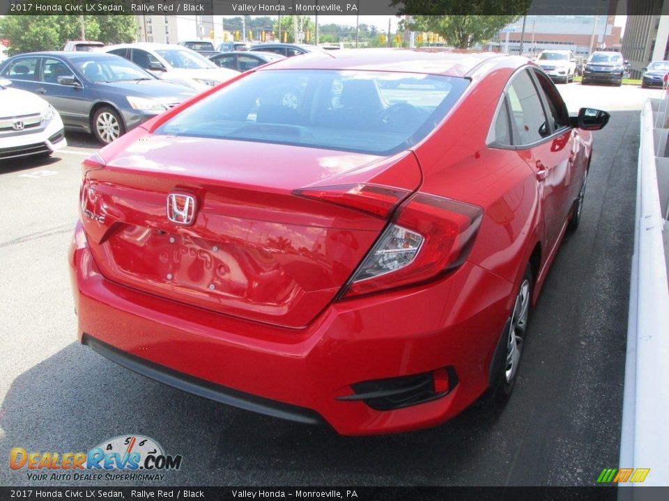 2017 Honda Civic LX Sedan Rallye Red / Black Photo #5