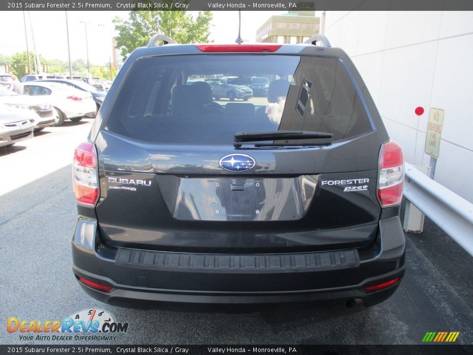 2015 Subaru Forester 2.5i Premium Crystal Black Silica / Gray Photo #4