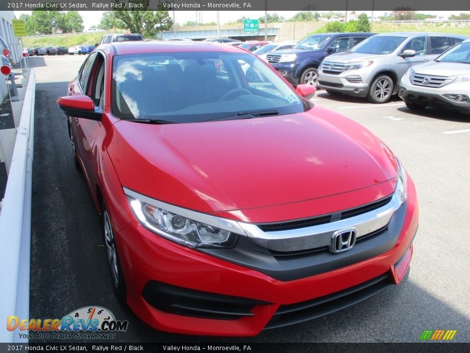 2017 Honda Civic LX Sedan Rallye Red / Black Photo #6