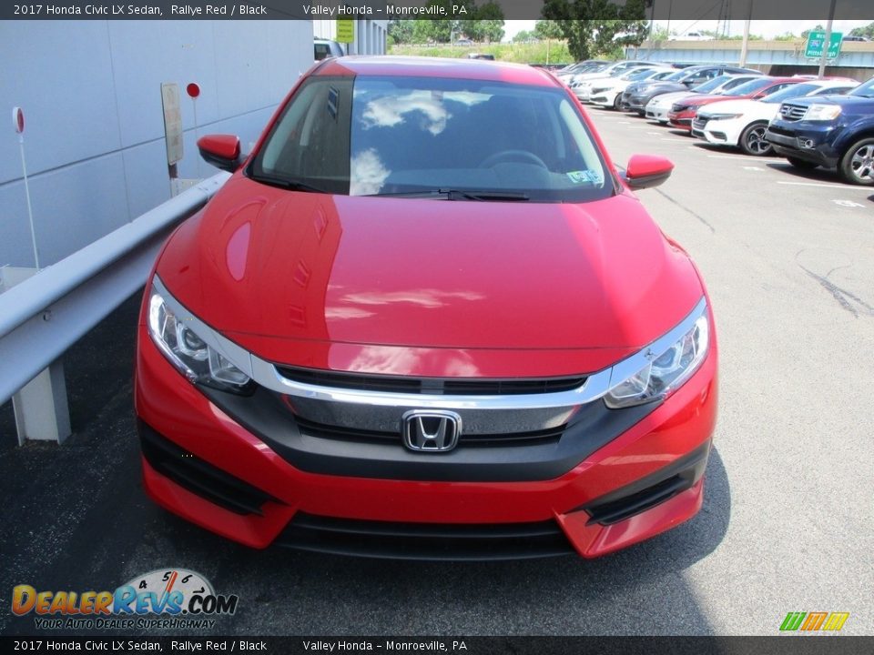 2017 Honda Civic LX Sedan Rallye Red / Black Photo #7