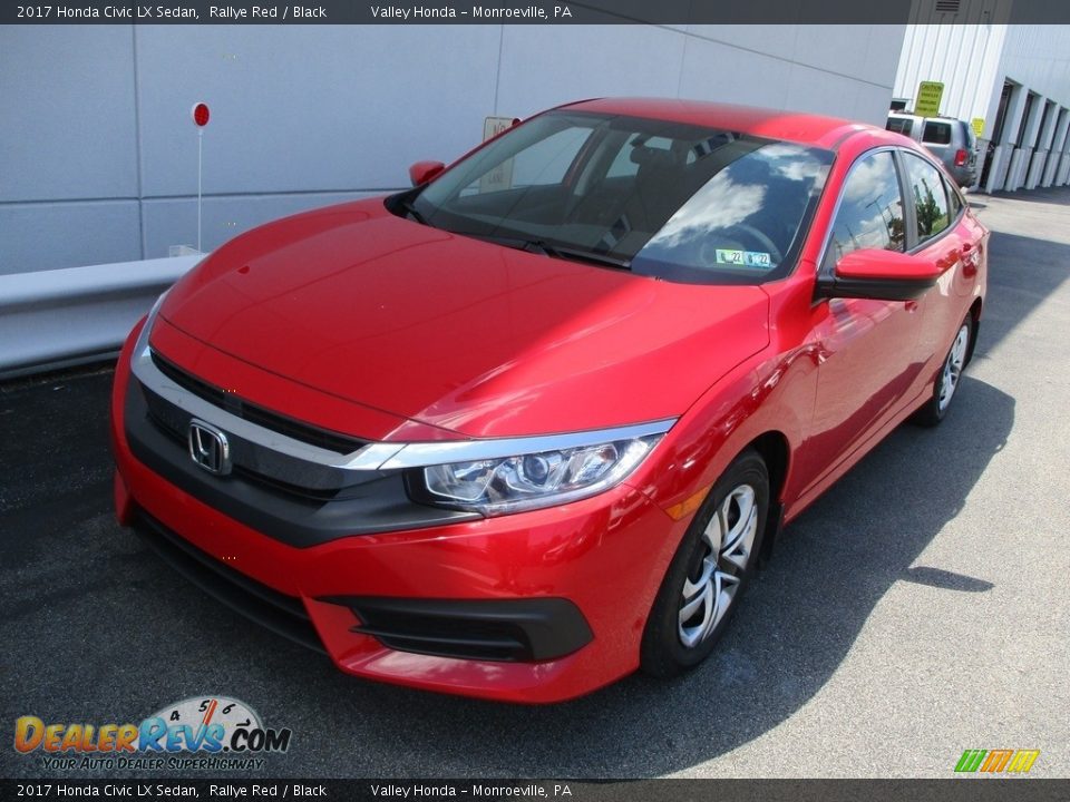 2017 Honda Civic LX Sedan Rallye Red / Black Photo #8