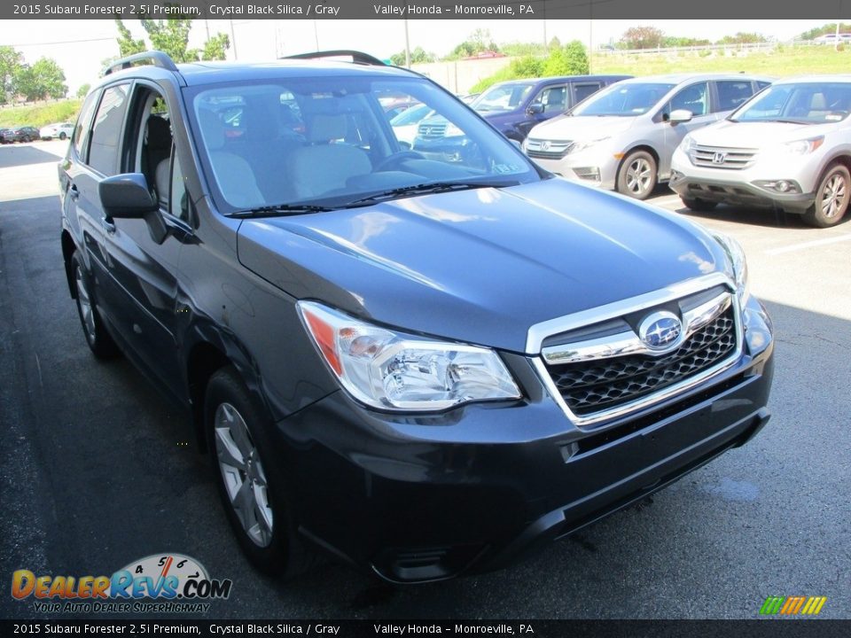 2015 Subaru Forester 2.5i Premium Crystal Black Silica / Gray Photo #7