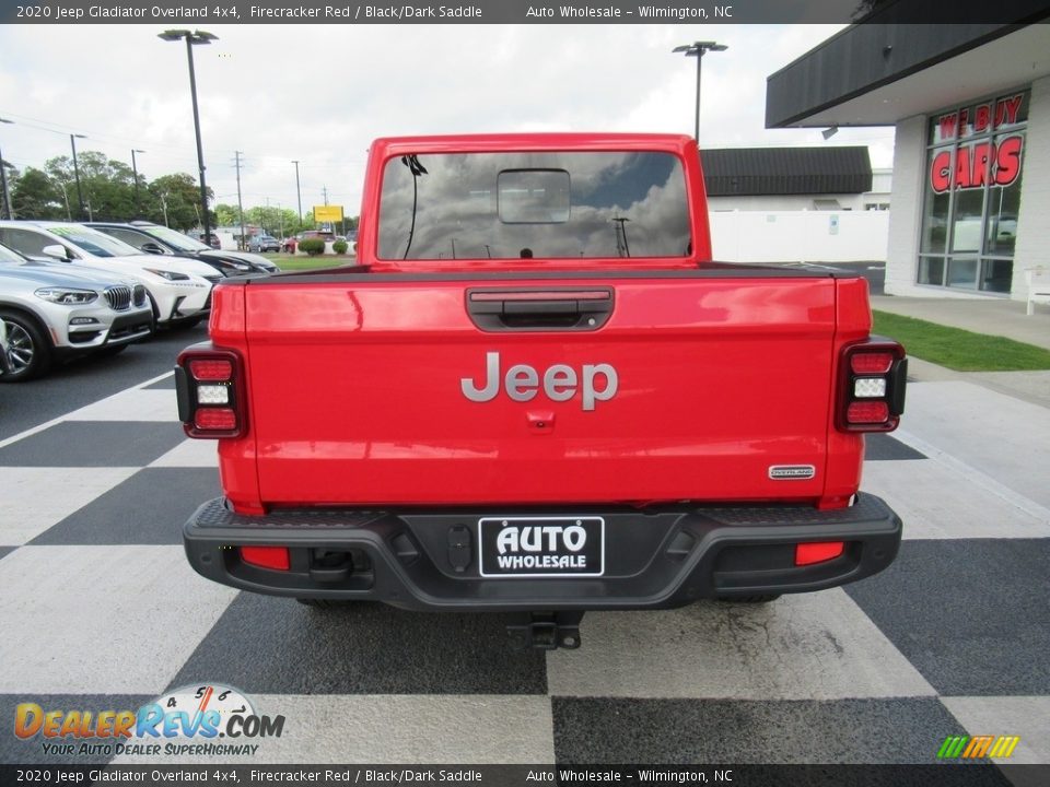 2020 Jeep Gladiator Overland 4x4 Firecracker Red / Black/Dark Saddle Photo #4