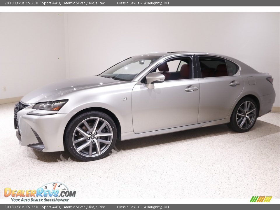 2018 Lexus GS 350 F Sport AWD Atomic Silver / Rioja Red Photo #3