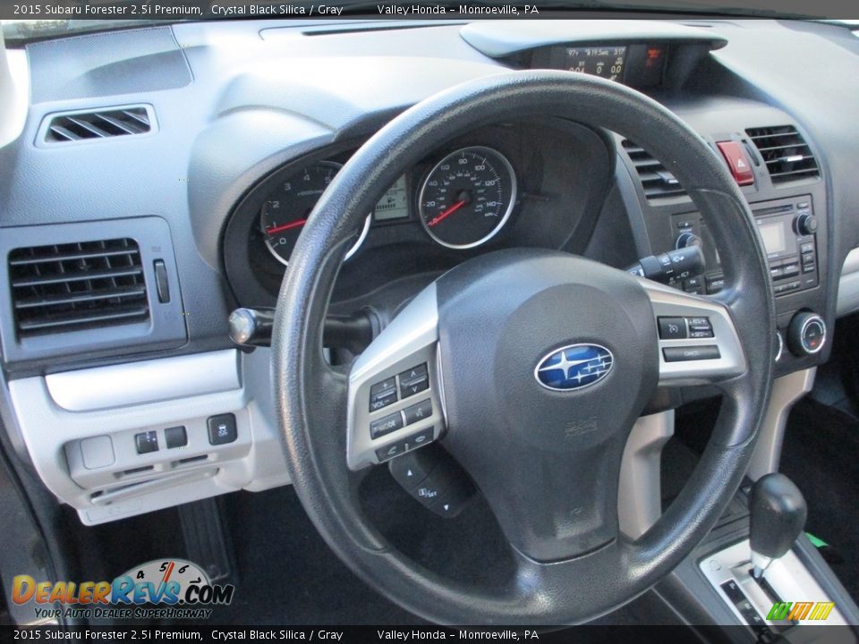 2015 Subaru Forester 2.5i Premium Crystal Black Silica / Gray Photo #14
