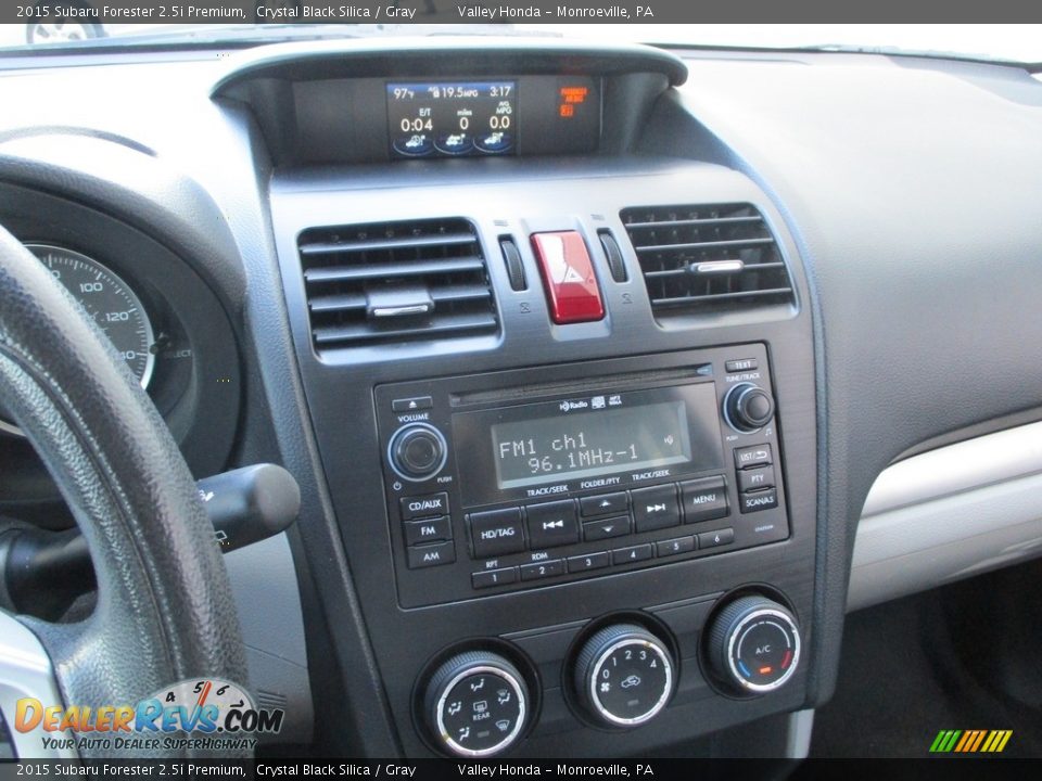 2015 Subaru Forester 2.5i Premium Crystal Black Silica / Gray Photo #15