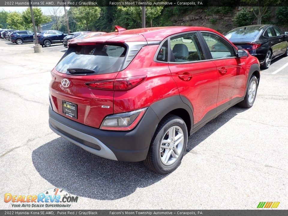 2022 Hyundai Kona SE AWD Pulse Red / Gray/Black Photo #2