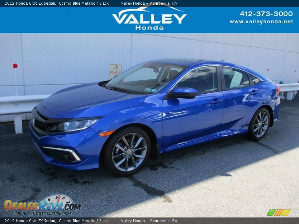 2019 Honda Civic EX Sedan Cosmic Blue Metallic / Black Photo #1
