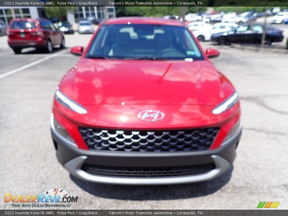 2022 Hyundai Kona SE AWD Pulse Red / Gray/Black Photo #4