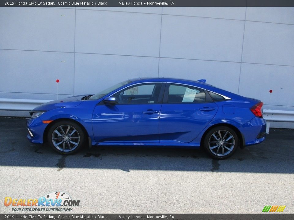 2019 Honda Civic EX Sedan Cosmic Blue Metallic / Black Photo #2