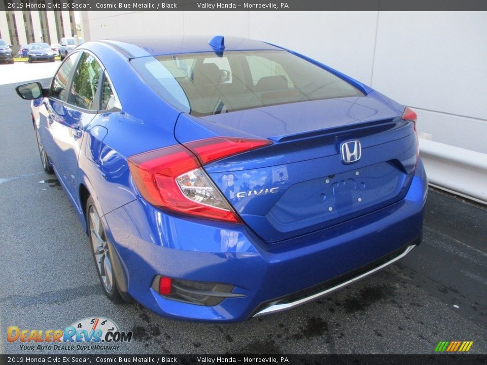 2019 Honda Civic EX Sedan Cosmic Blue Metallic / Black Photo #3