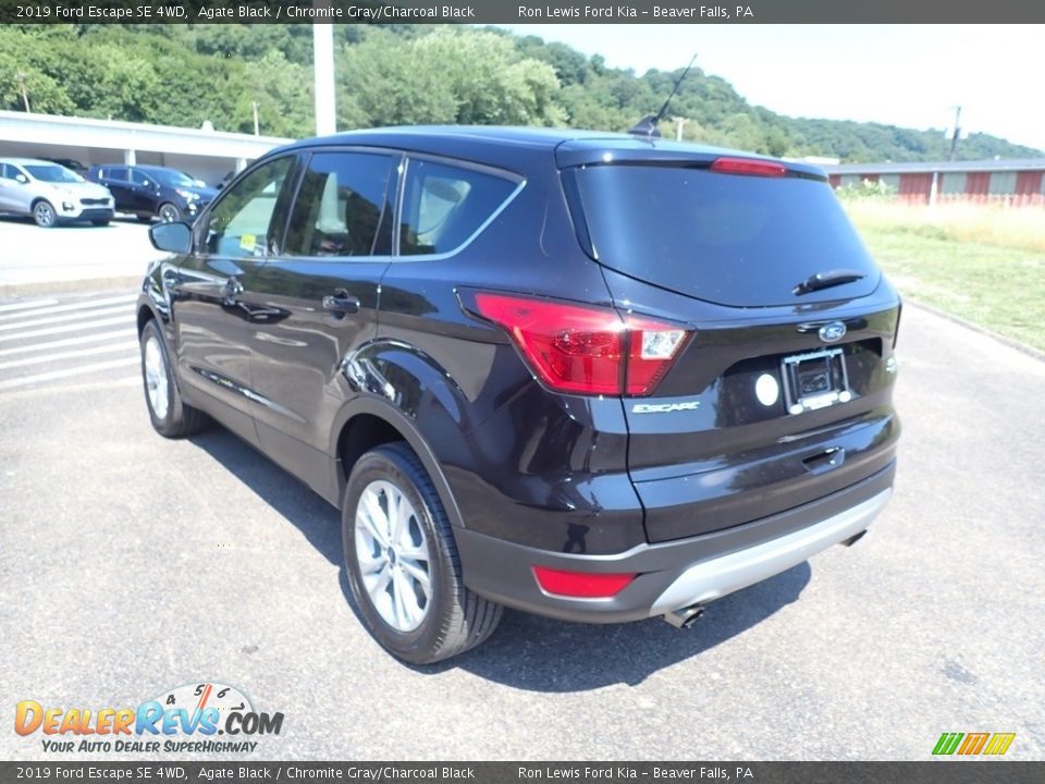 2019 Ford Escape SE 4WD Agate Black / Chromite Gray/Charcoal Black Photo #7