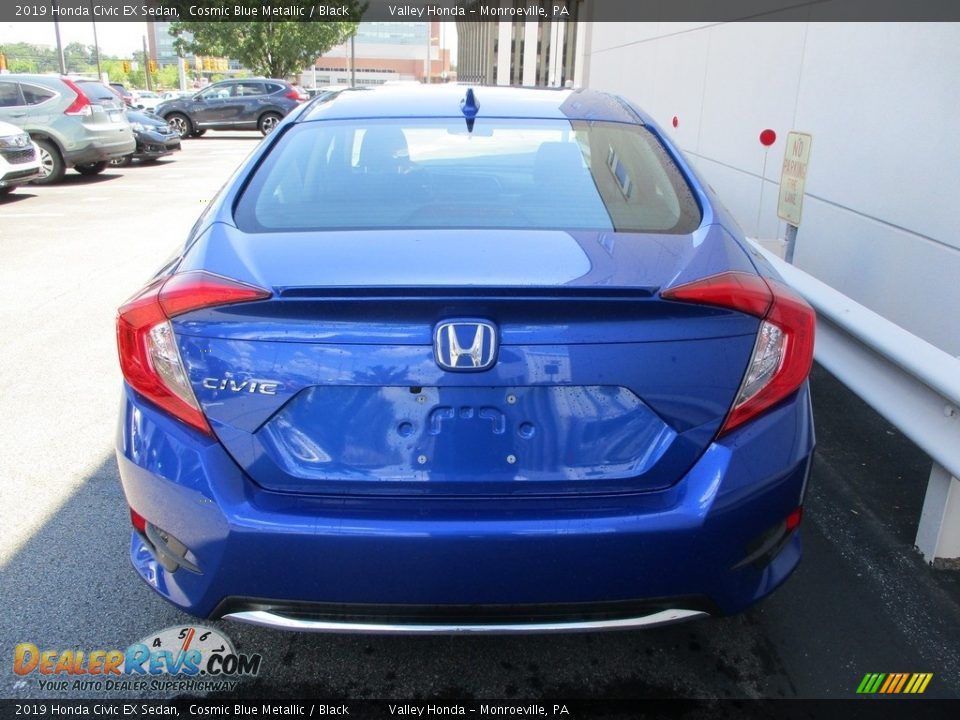 2019 Honda Civic EX Sedan Cosmic Blue Metallic / Black Photo #4