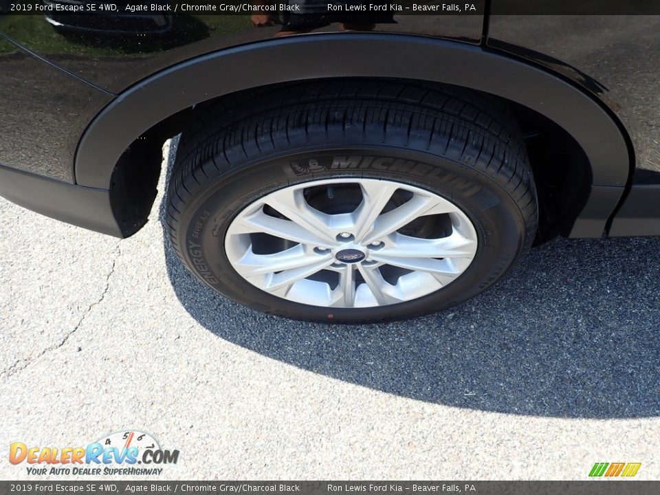 2019 Ford Escape SE 4WD Agate Black / Chromite Gray/Charcoal Black Photo #10