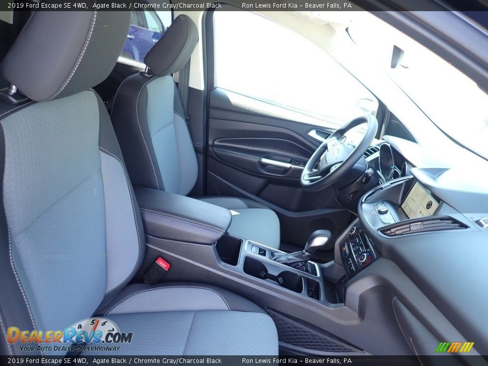 2019 Ford Escape SE 4WD Agate Black / Chromite Gray/Charcoal Black Photo #12