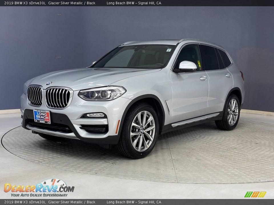 2019 BMW X3 sDrive30i Glacier Silver Metallic / Black Photo #3