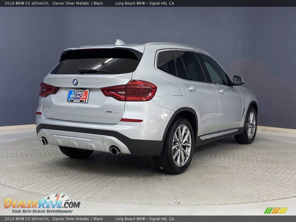 2019 BMW X3 sDrive30i Glacier Silver Metallic / Black Photo #5