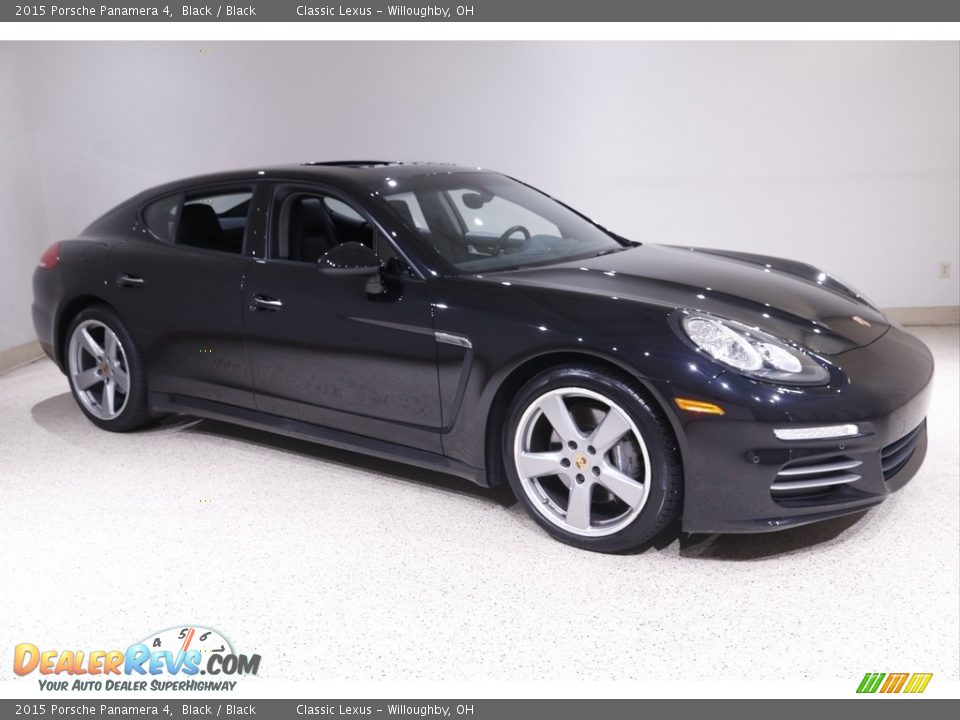 2015 Porsche Panamera 4 Black / Black Photo #1