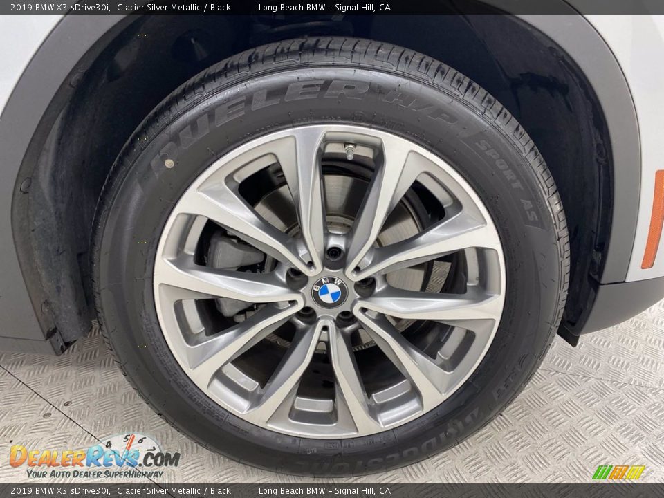 2019 BMW X3 sDrive30i Glacier Silver Metallic / Black Photo #6