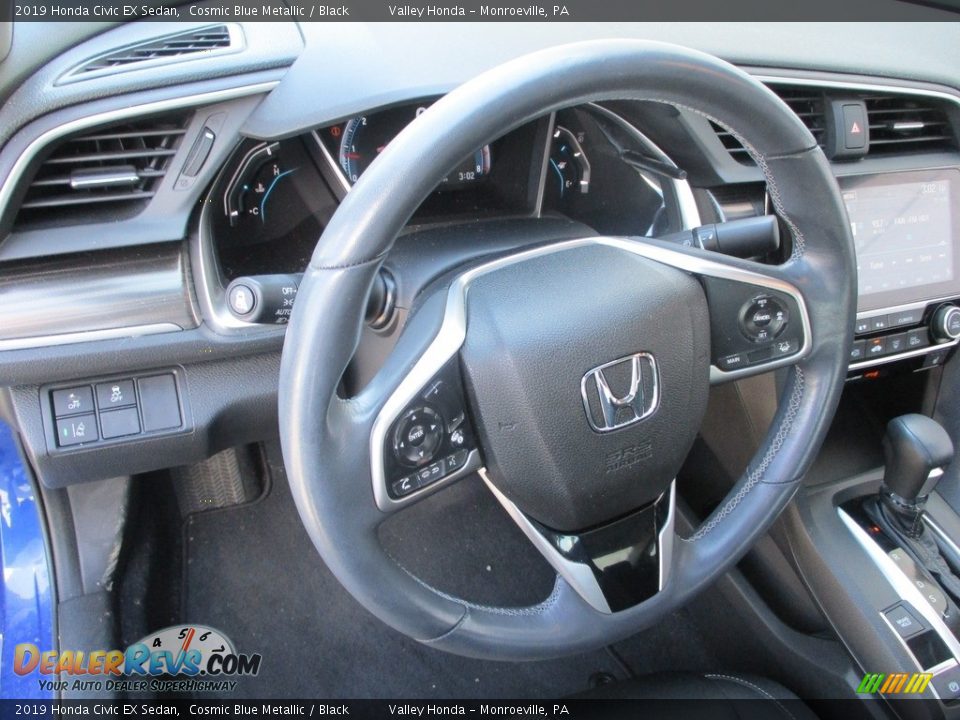 2019 Honda Civic EX Sedan Cosmic Blue Metallic / Black Photo #13
