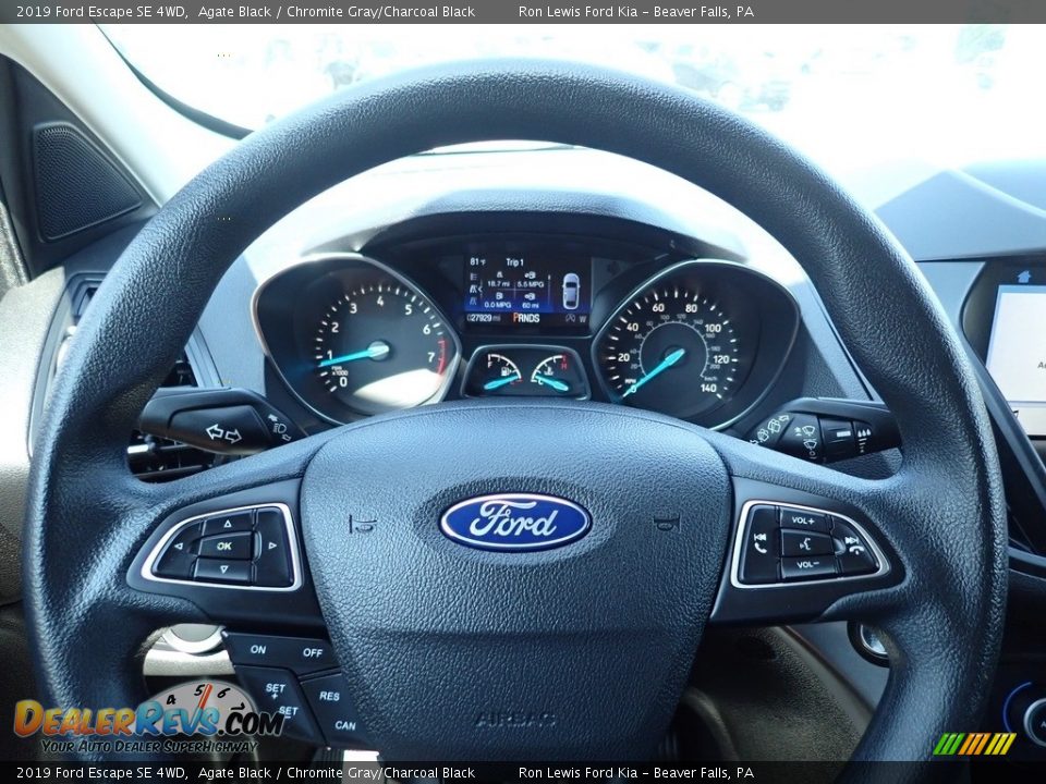 2019 Ford Escape SE 4WD Agate Black / Chromite Gray/Charcoal Black Photo #17