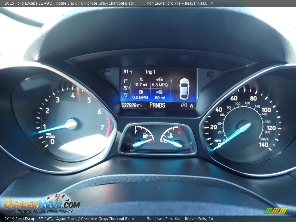 2019 Ford Escape SE 4WD Agate Black / Chromite Gray/Charcoal Black Photo #18