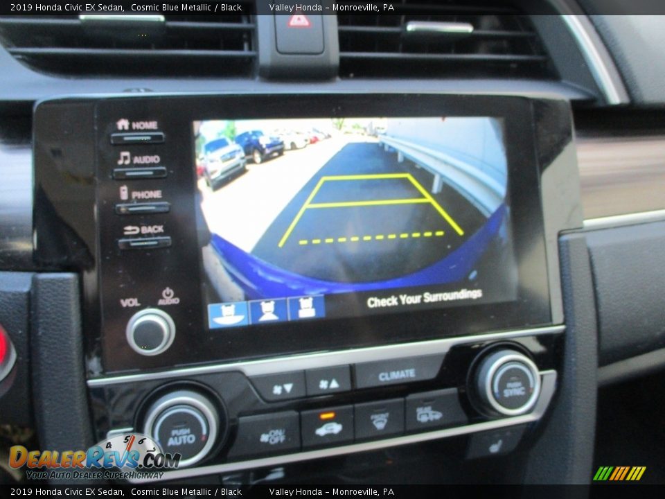 2019 Honda Civic EX Sedan Cosmic Blue Metallic / Black Photo #15