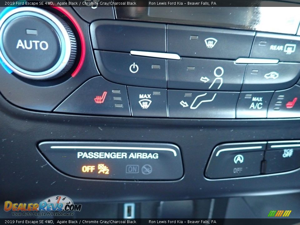2019 Ford Escape SE 4WD Agate Black / Chromite Gray/Charcoal Black Photo #21