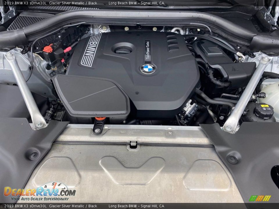 2019 BMW X3 sDrive30i Glacier Silver Metallic / Black Photo #12