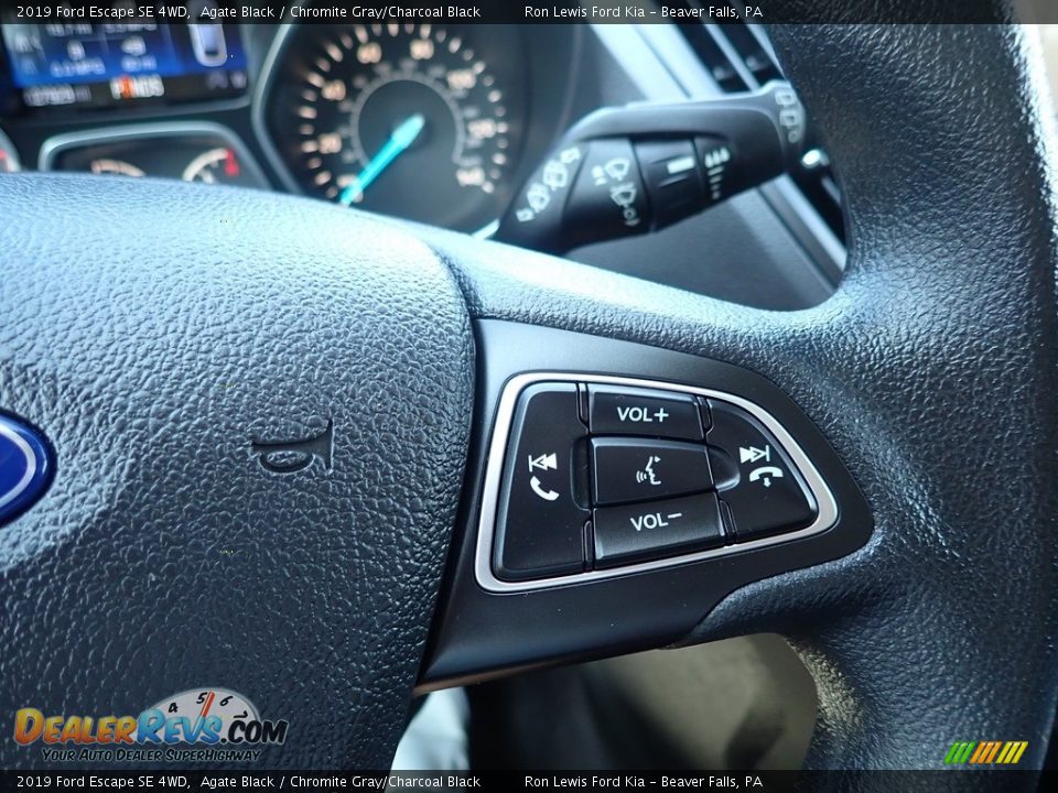2019 Ford Escape SE 4WD Agate Black / Chromite Gray/Charcoal Black Photo #22