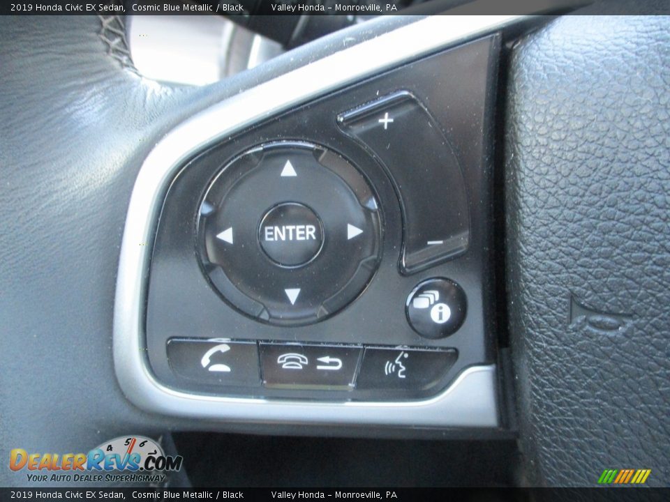 2019 Honda Civic EX Sedan Cosmic Blue Metallic / Black Photo #19