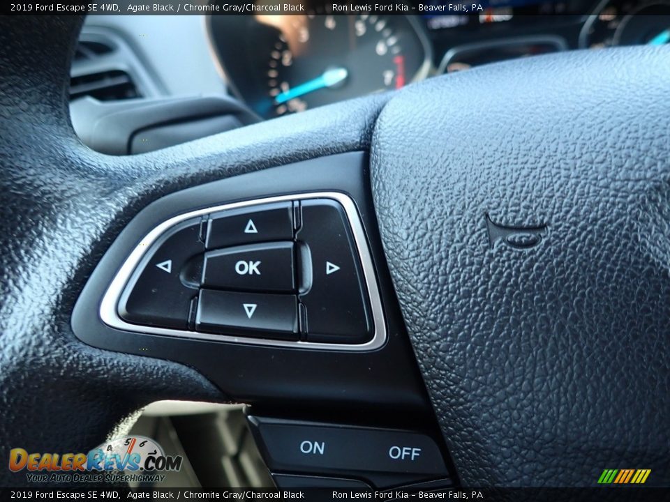 2019 Ford Escape SE 4WD Agate Black / Chromite Gray/Charcoal Black Photo #23