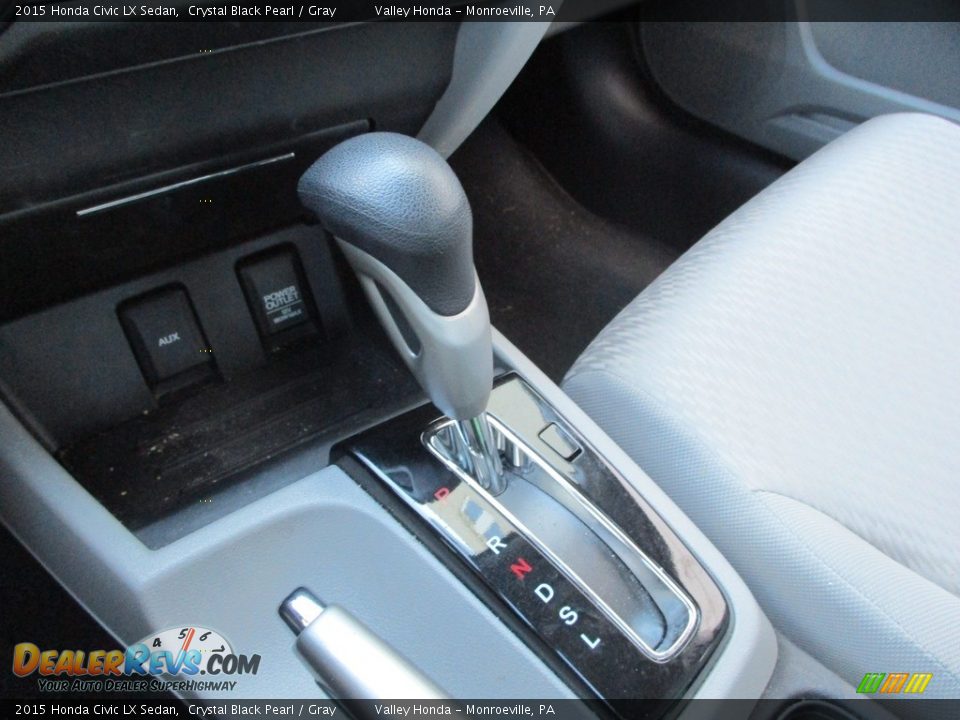 2015 Honda Civic LX Sedan Crystal Black Pearl / Gray Photo #18